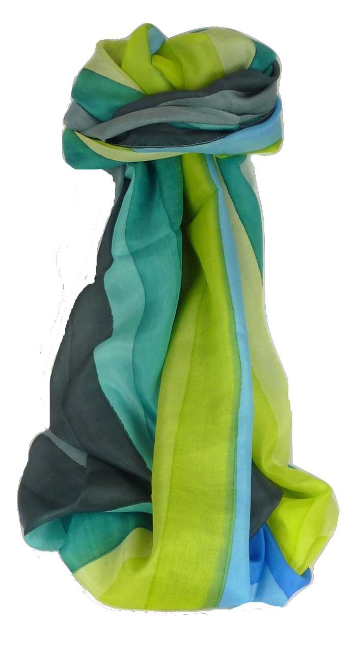 Sciarpa Lunga di Seta di Gelso Classic Rainbow Veena da Pashmina & Silk
