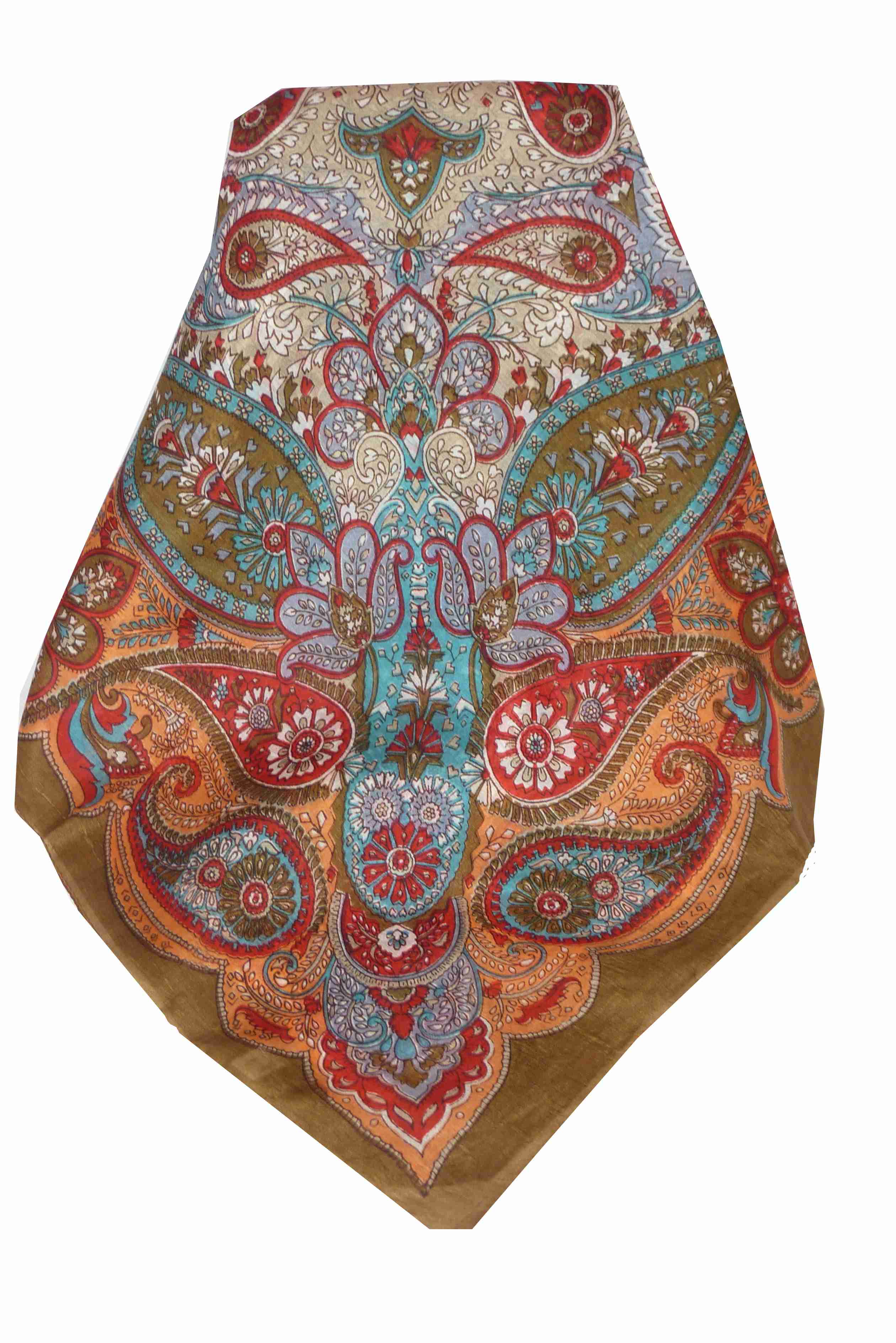Echarpe Traditional Soie de Mûrier Girij Caramel de Pashmina & Silk 