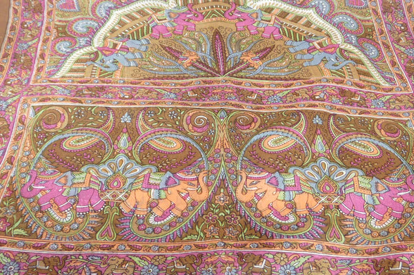 Classic Paisley Long Scarf Mulberry Silk Anya Caramel by Pashmina & Si ...