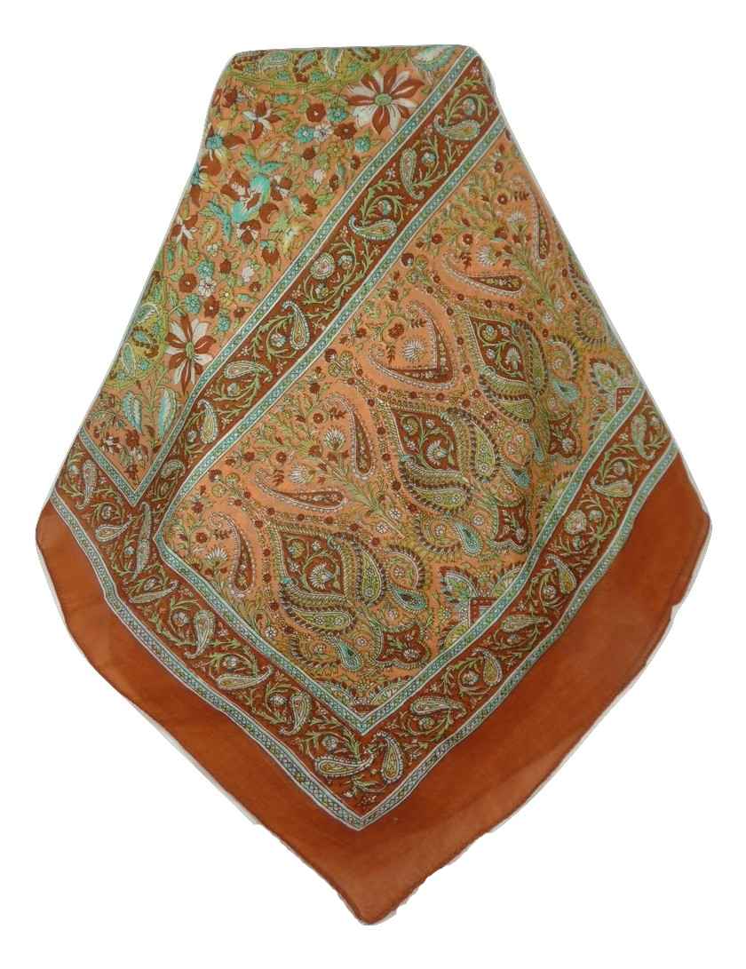 Classic Paisley Long Scarf Mulberry Silk Sehgal Sienna by Pashmina & Silk