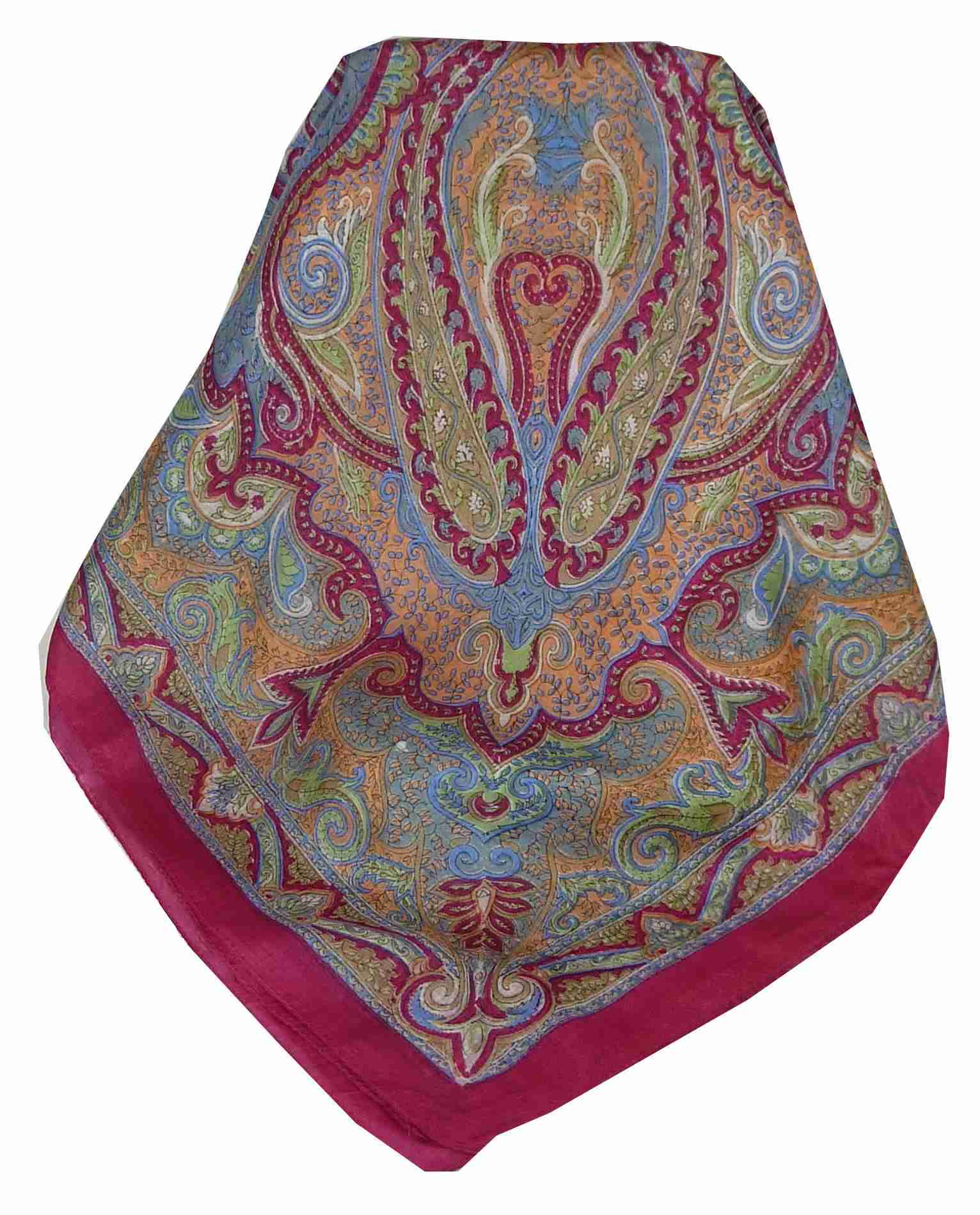 Echarpe Traditional Soie de Mûrier Cheyar Cerise de Pashmina & Silk 