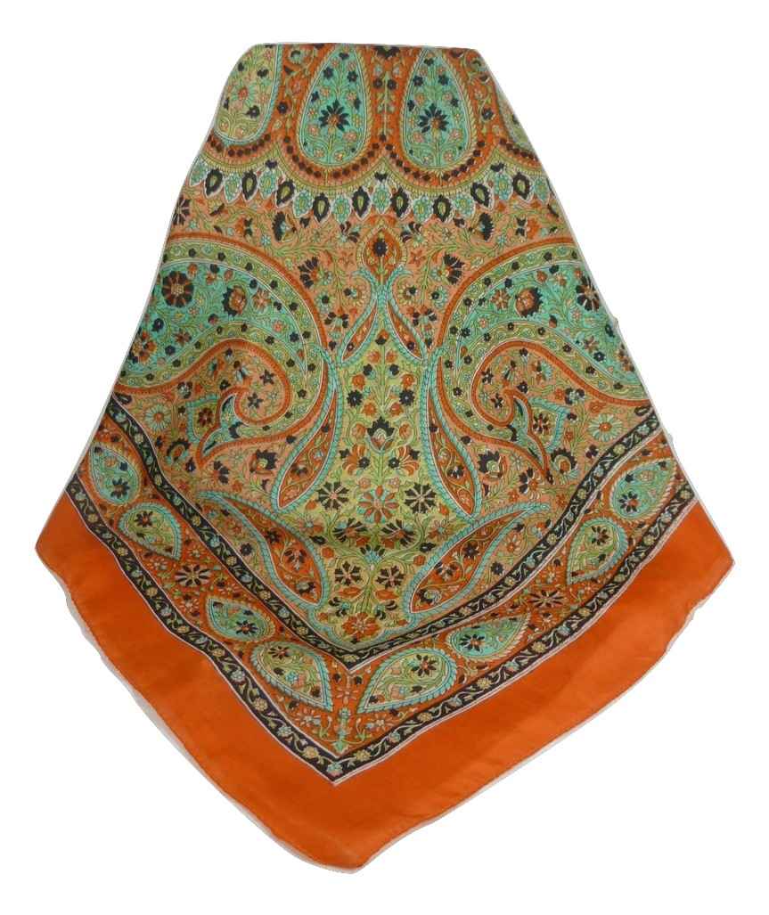  Sciarpa Quadrata Paisley Seta di Gelso Balay Marigold da Pashmina & Silk