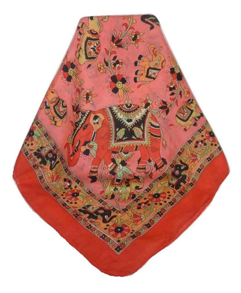  Sciarpa Quadrata Paisley Seta di Gelso Kakaul Peony da Pashmina & Silk