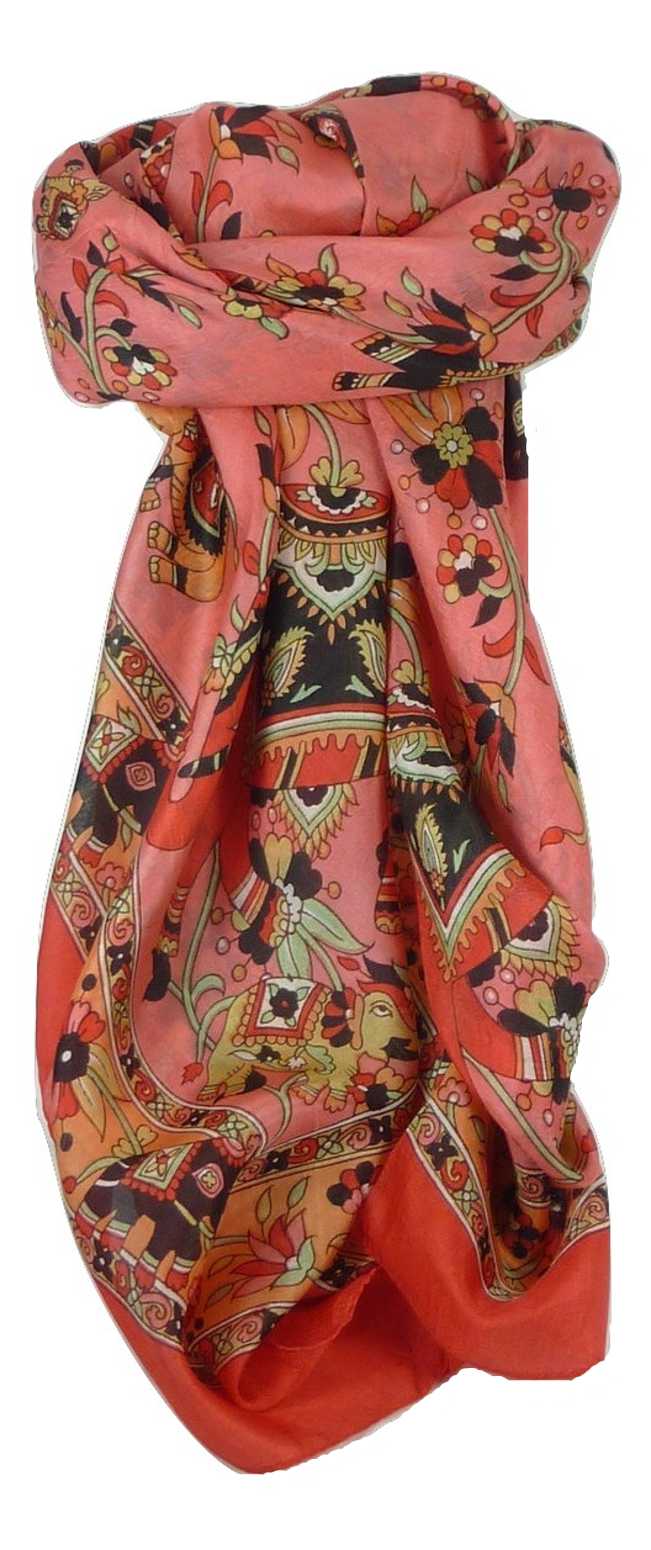  Sciarpa Quadrata Paisley Seta di Gelso Kakaul Peony da Pashmina & Silk