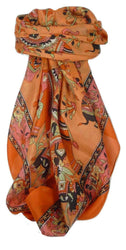 Classic Paisley Square Scarf Mulberry Silk Kakaul Marigold by Pashmina & Silk