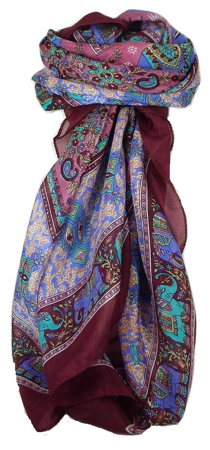  Sciarpa Quadrata Paisley Seta di Gelso Dyal Hibiscus da Pashmina & Silk