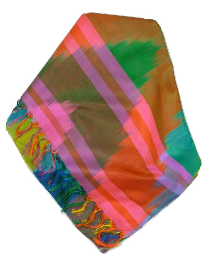 Varanasi Premium Silk Long Scarf 4689 GIFT BOX WRAPPED by Pashmina & Silk