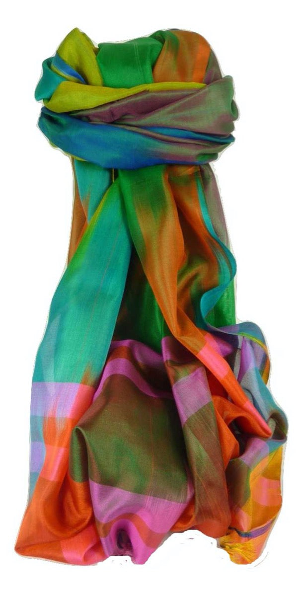 Varanasi Premium Silk Long Scarf 4689 GIFT BOX WRAPPED by Pashmina & Silk