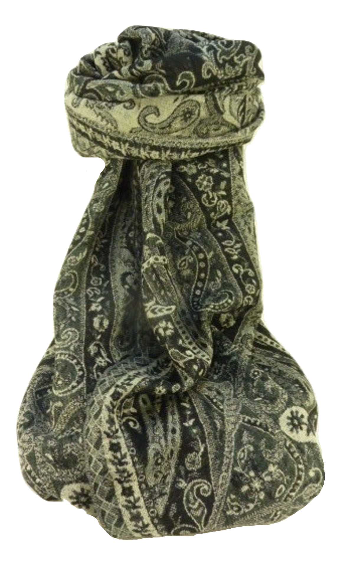 Muffler Scarf 4643 in Fine Pashmina Wool from the Heritage Range by Pashmina & Silk