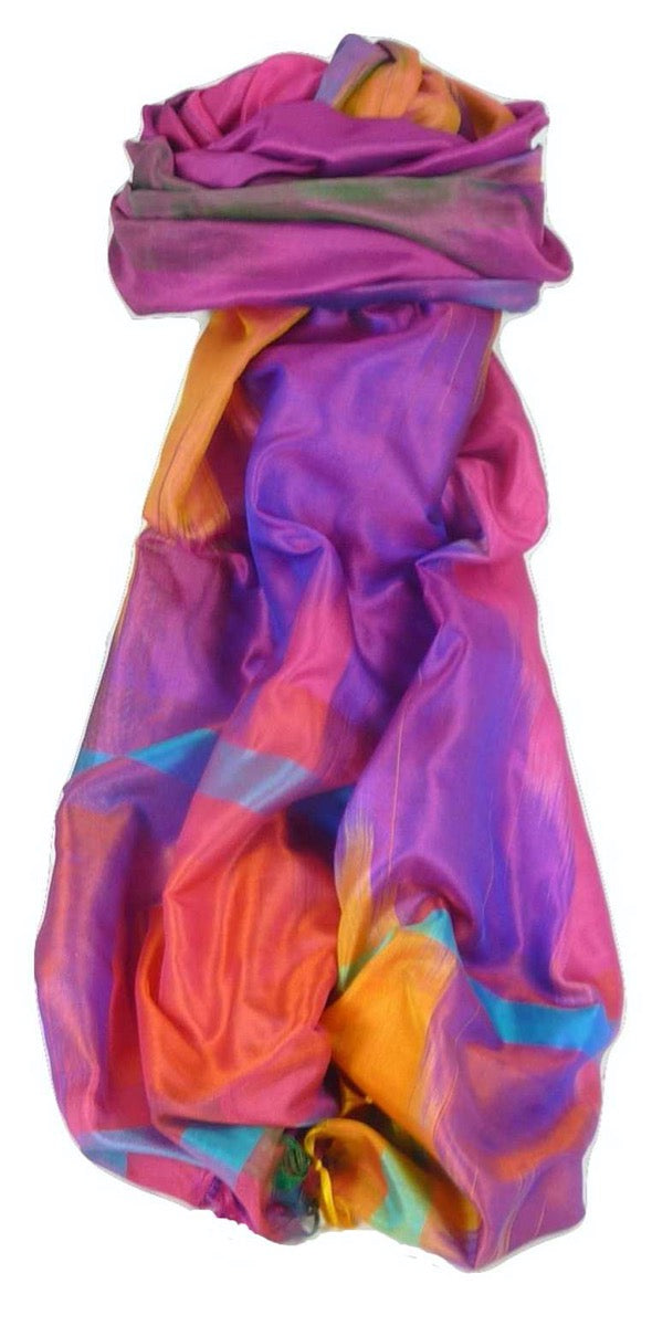 Varanasi Premium Silk Long Scarf 2509 GIFT BOX WRAPPED by Pashmina & Silk