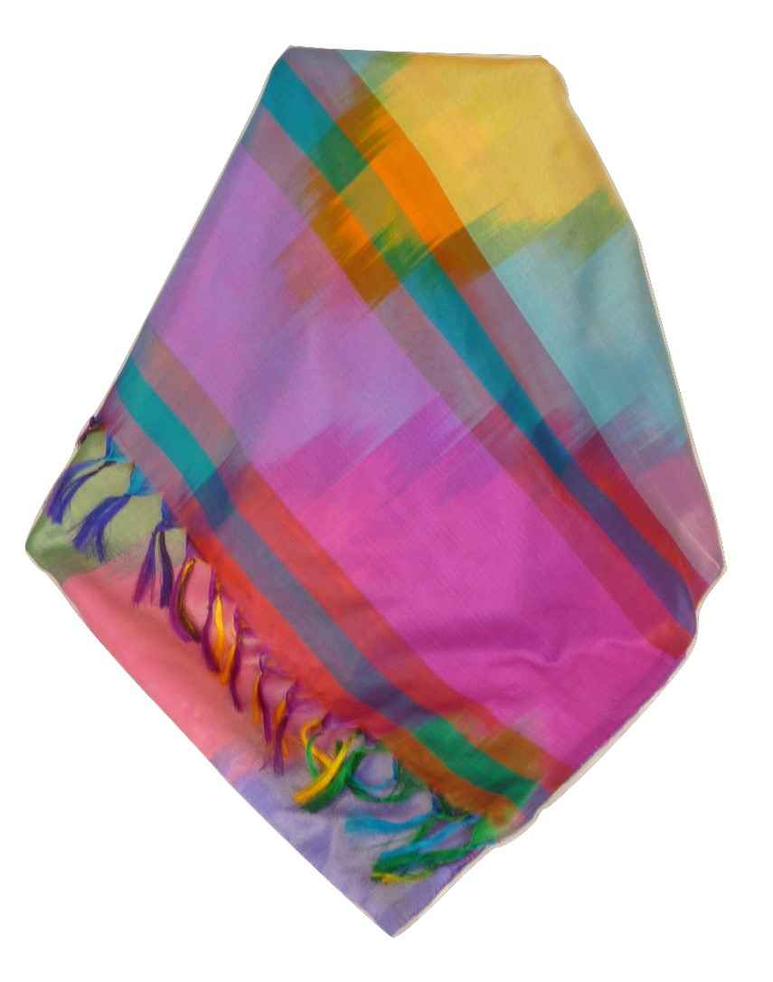 Varanasi Premium Silk Long Scarf 2639 GIFT BOX WRAPPED by Pashmina & Silk