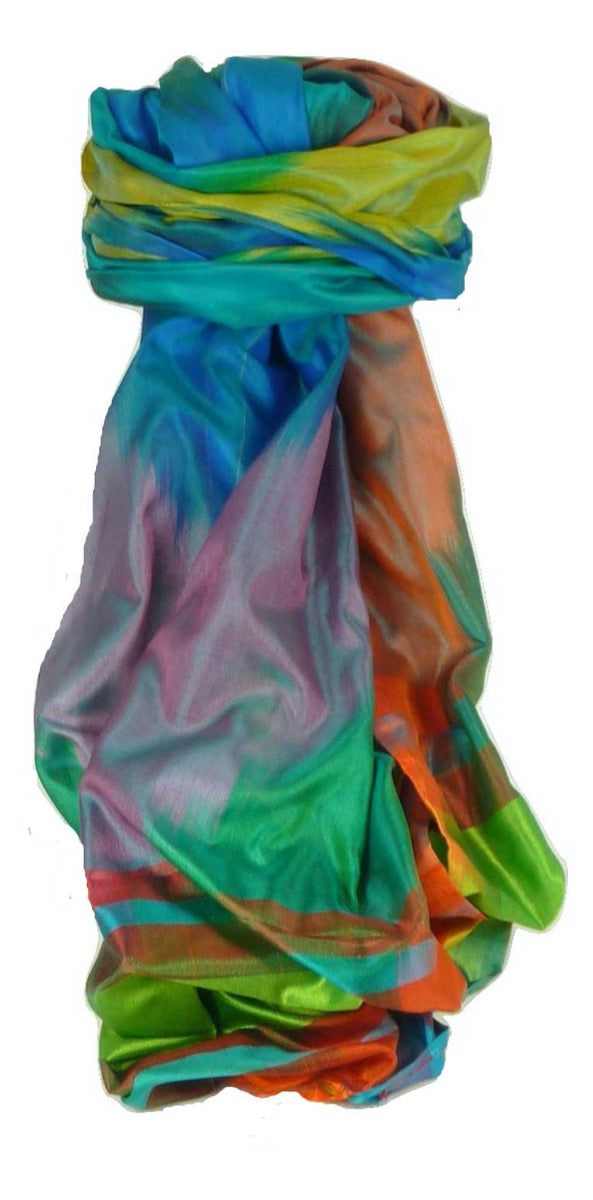 Varanasi Premium Silk Long Scarf 6589 GIFT BOX WRAPPED by Pashmina & Silk