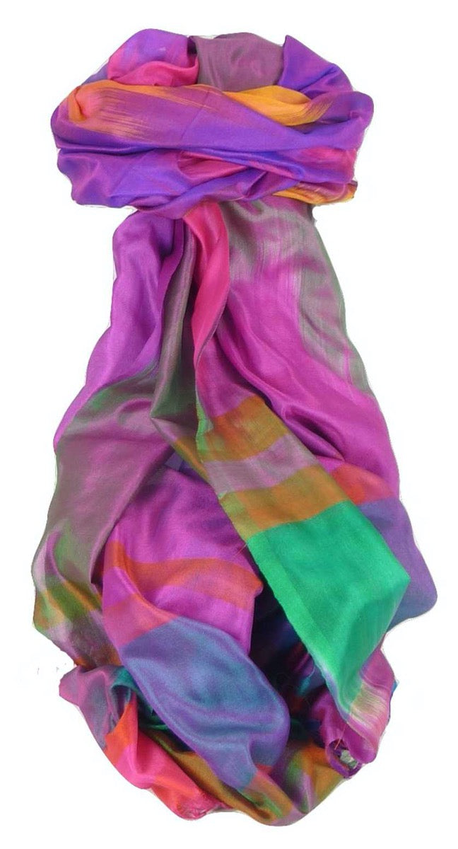 Varanasi Premium Silk Long Scarf 6699 GIFT BOX WRAPPED by Pashmina & Silk