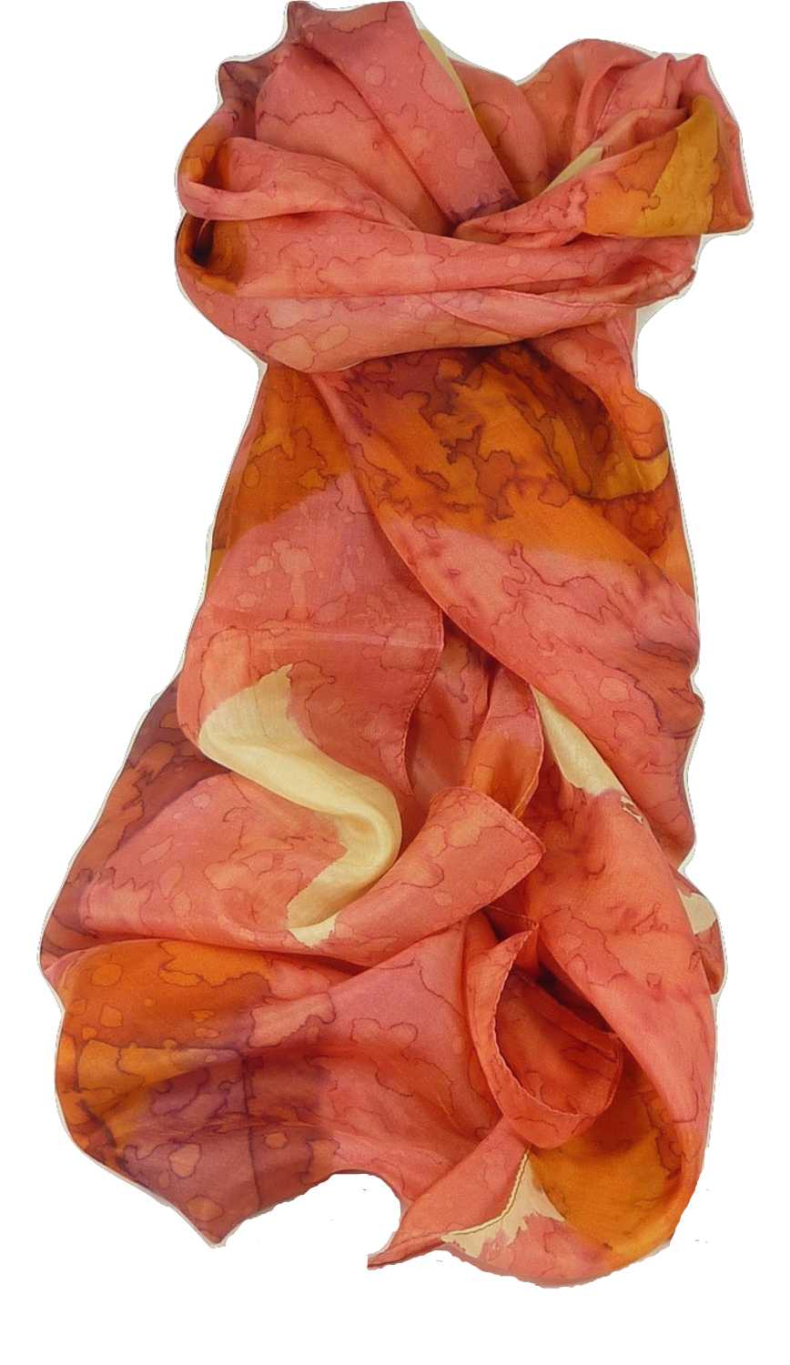 Sciarpa Lunga Classic Seta di Gelso Dipinto a Mano Cherries da Pashmina & Silk