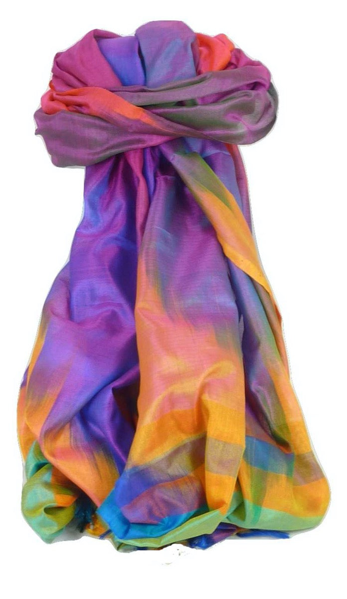 Varanasi Ekal Premium Silk Long Scarf Heritage Chana 3 by Pashmina & Silk