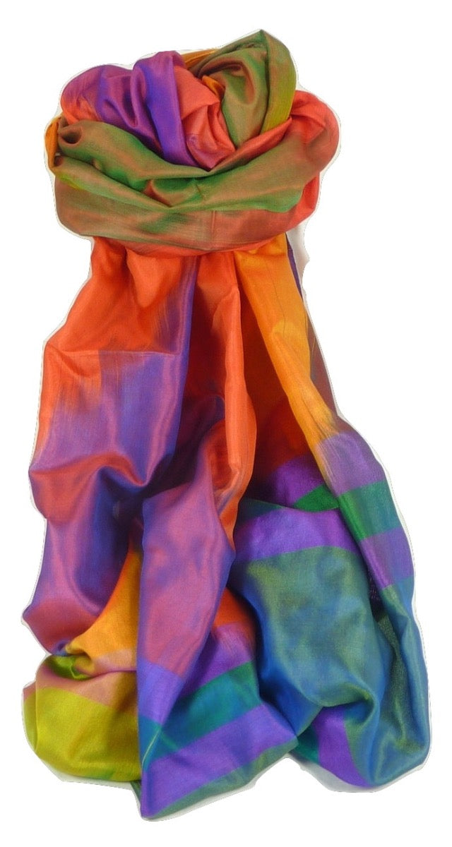 Varanasi Premium Silk Long Scarf 7979 GIFT BOX WRAPPED by Pashmina & Silk
