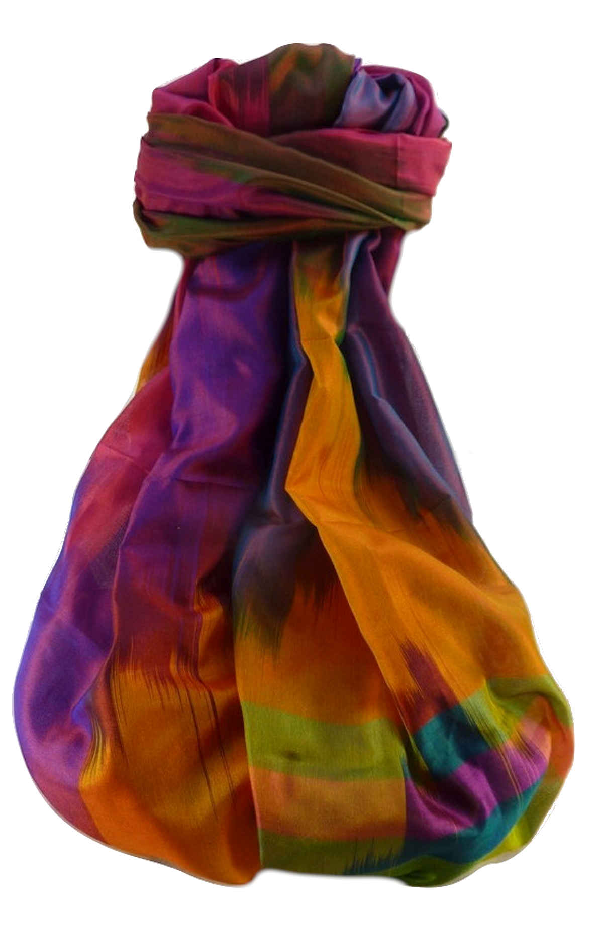 Varanasi Ekal Premium Silk Long Scarf Heritage Mangat 2 by Pashmina & Silk