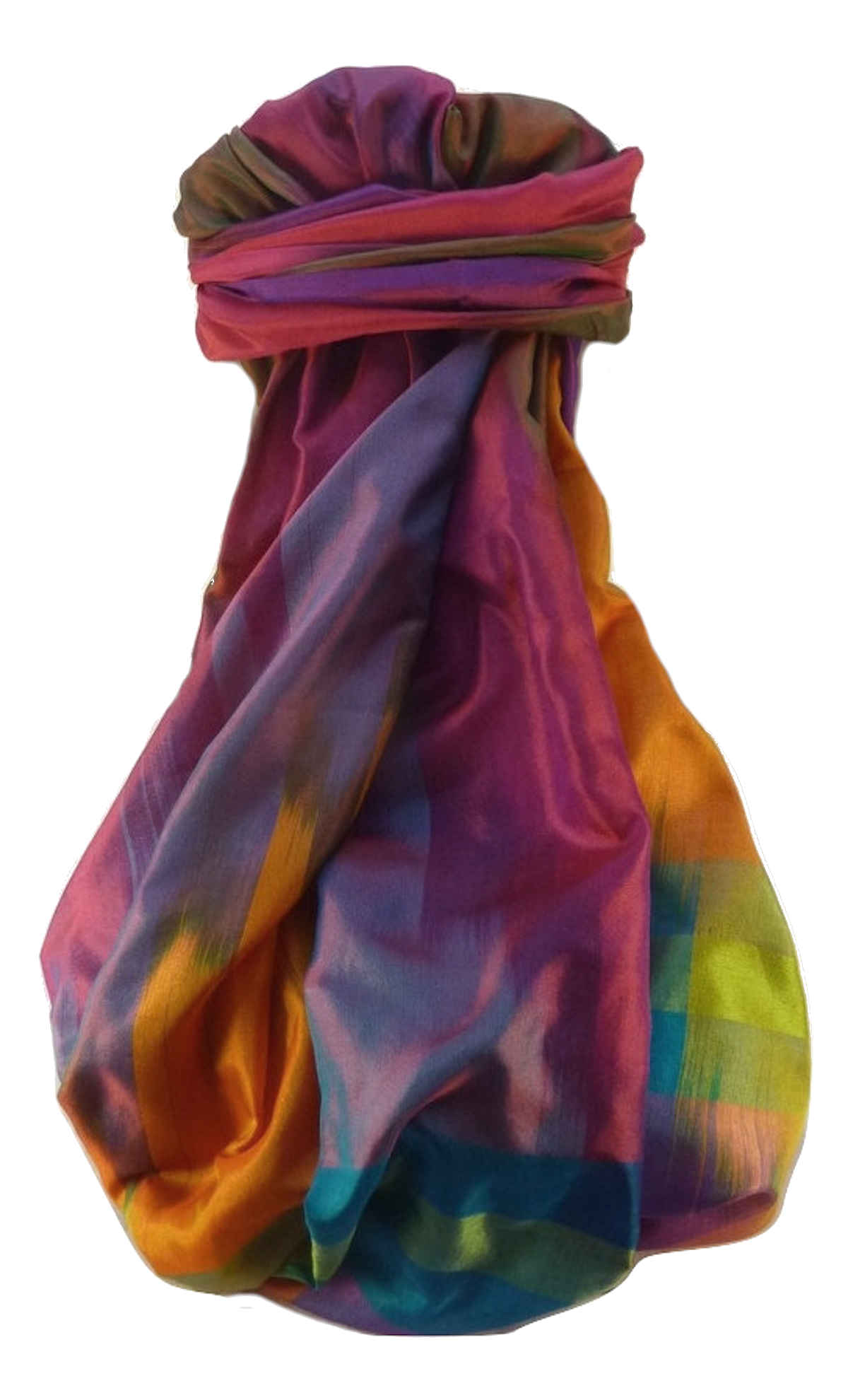 Varanasi Ekal Premium Silk Long Scarf Heritage Mangat 6 by Pashmina & Silk