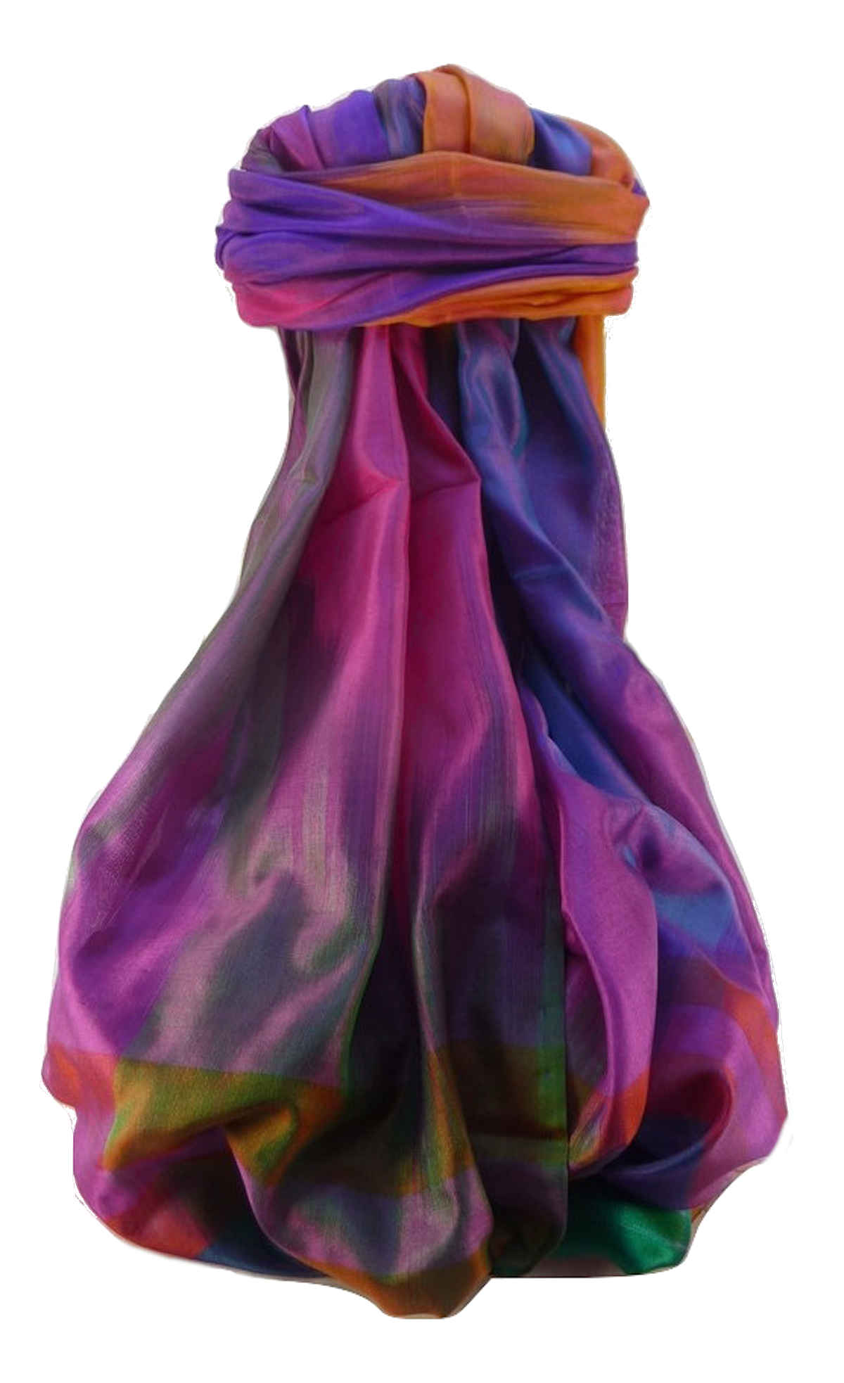 Varanasi Ekal Premium Silk Long Scarf Heritage Mangat 7 by Pashmina & Silk