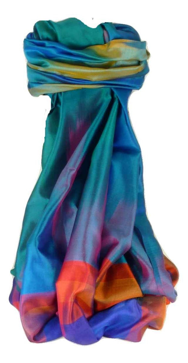 Varanasi Premium Silk Long Scarf 1359 GIFT BOX WRAPPED by Pashmina & Silk