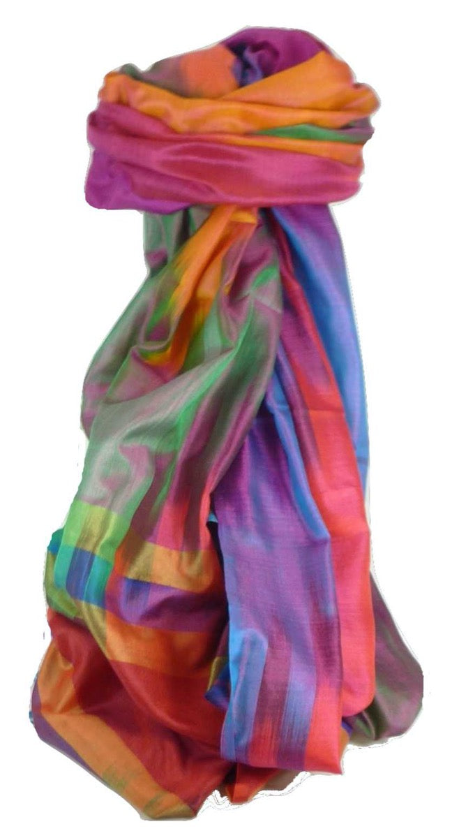 Varanasi Ekal Premium Silk Long Scarf Heritage Kurian 5 by Pashmina & Silk
