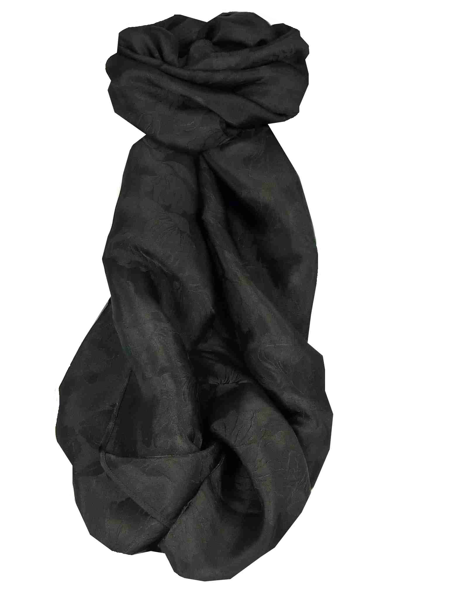 Sciarpa di Seta Reversible Vietnam Hoi-An Yen-Phu Black da Pashmina & Silk