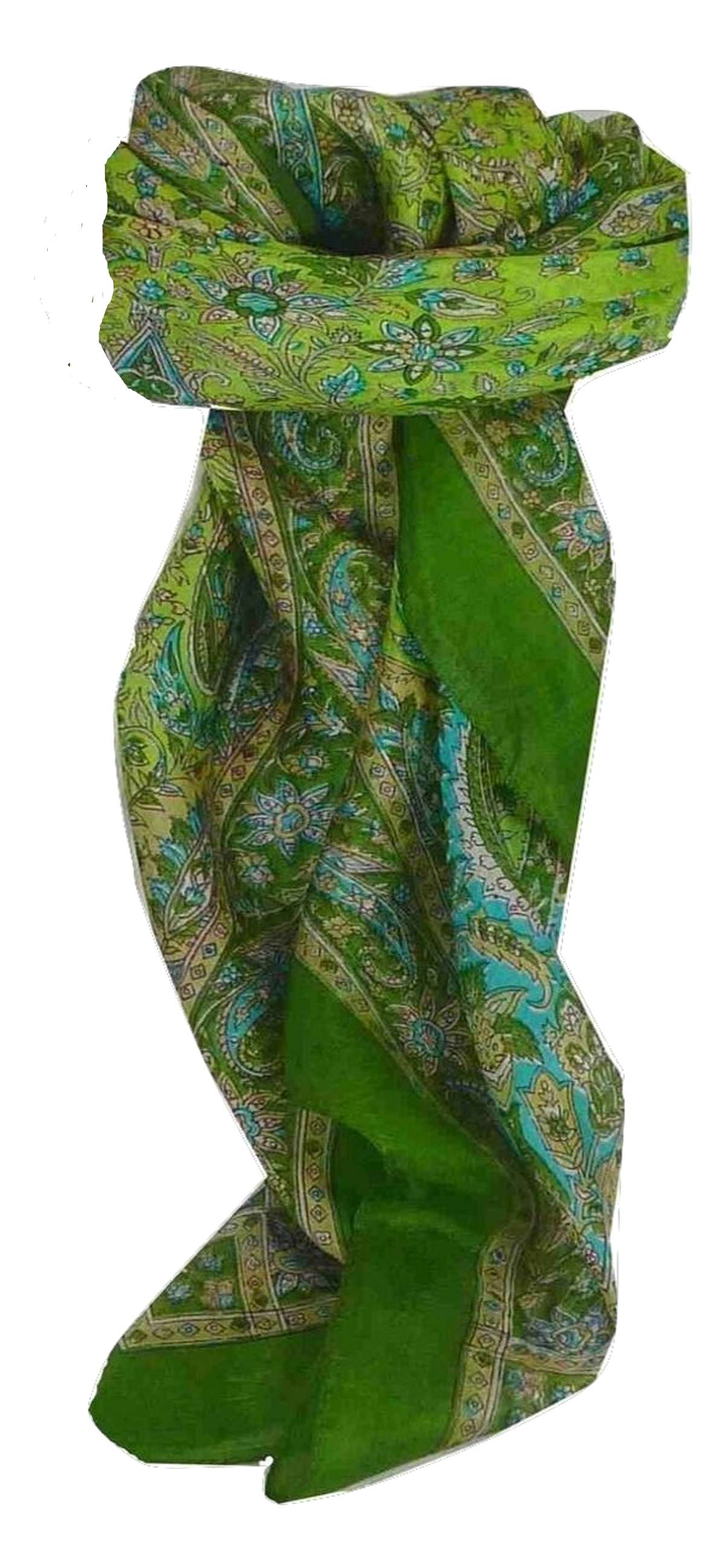 Echarpe Traditional Soie de Mûrier Kiara Sage de Pashmina & Silk 