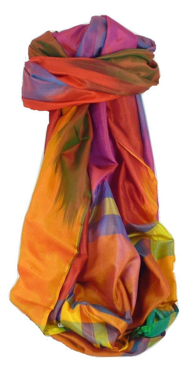 Varanasi Premium Silk Long Scarf 6409 GIFT BOX WRAPPED by Pashmina & Silk
