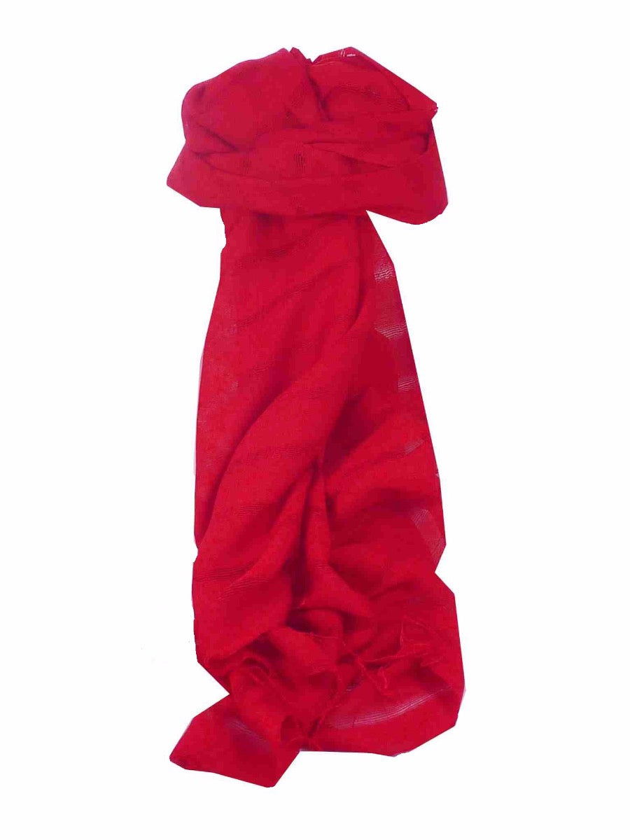 Mens Vietnamese Long Silk Scarf Hue Scarlet by Pashmina & Silk