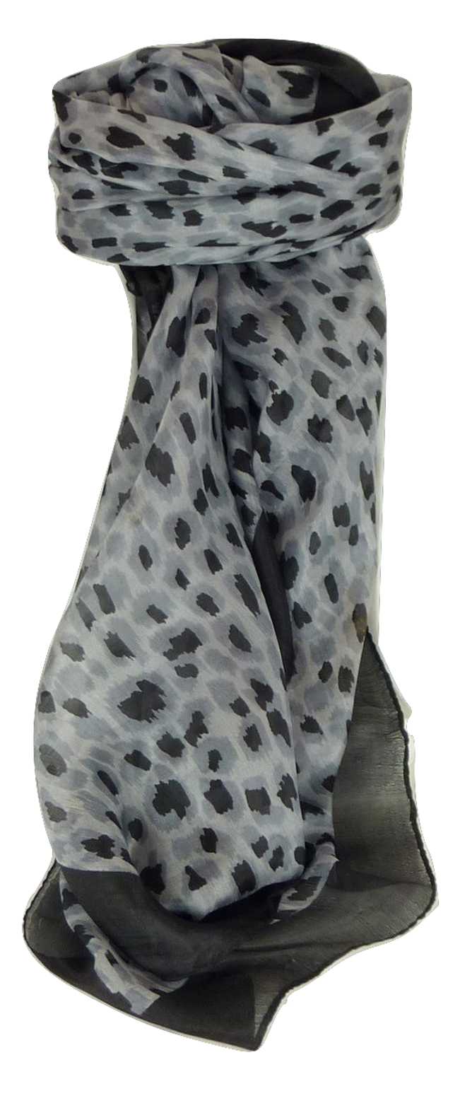 Sciarpa Quadrata Contemporary Seta di Gelso Vihar Black da Pashmina & Silk