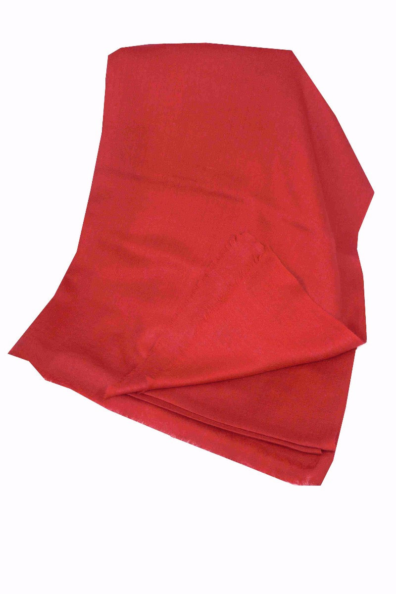 Cashmere Stola Fino Karakorum Birds Eye-Weave RUBY 