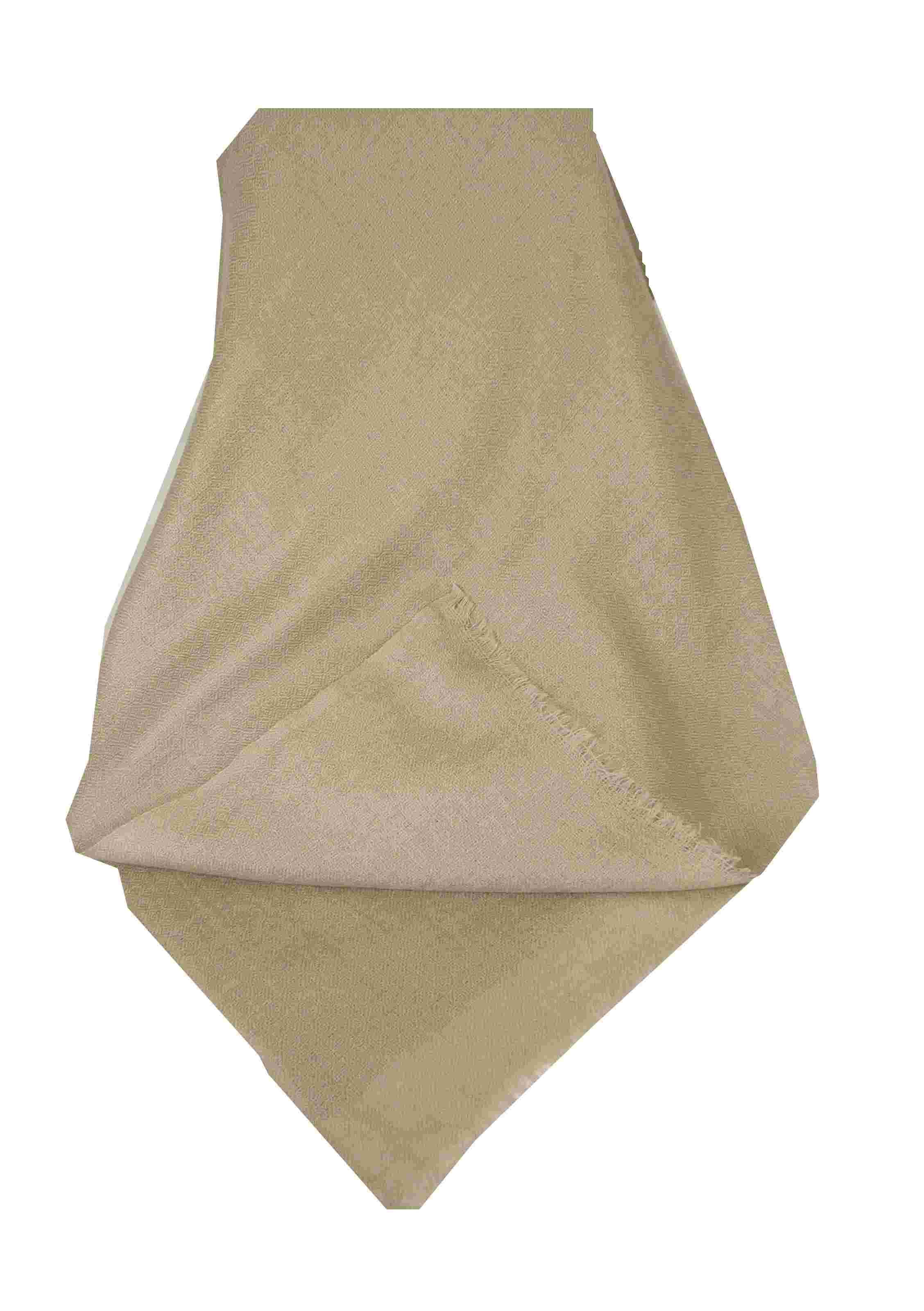 Fine Cashmere Scarf Karakoram Birds-Eye Weave Fawn by Pashmina & Silk