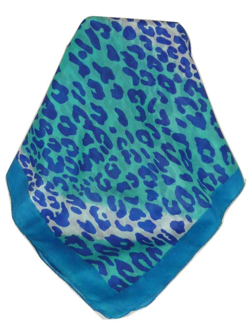 Mulberry Silk Contemporary Square Scarf Vansdar Aquamarine by Pashmina & Silk
