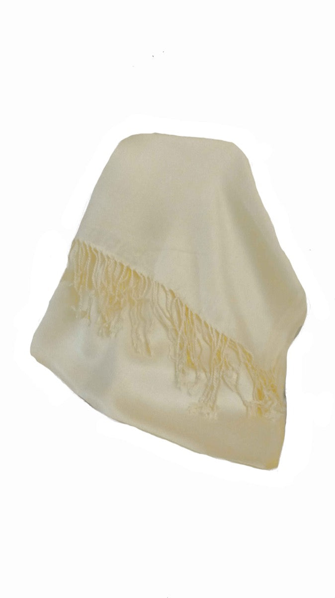 Bamboo Satin Pashmina in Cream by Pashmina & Silk
