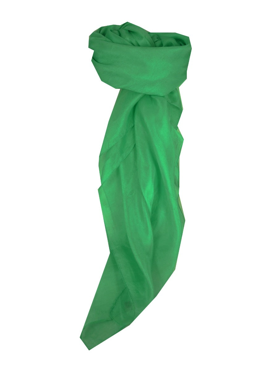 Mulberry Silk Hand Dyed Square Scarf Cyan from Pashmina & Silk