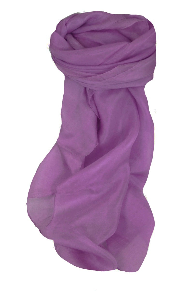 Cashmere Stola Fino Karakorum Birds Eye-Weave Lilac di Pashmina & Silk