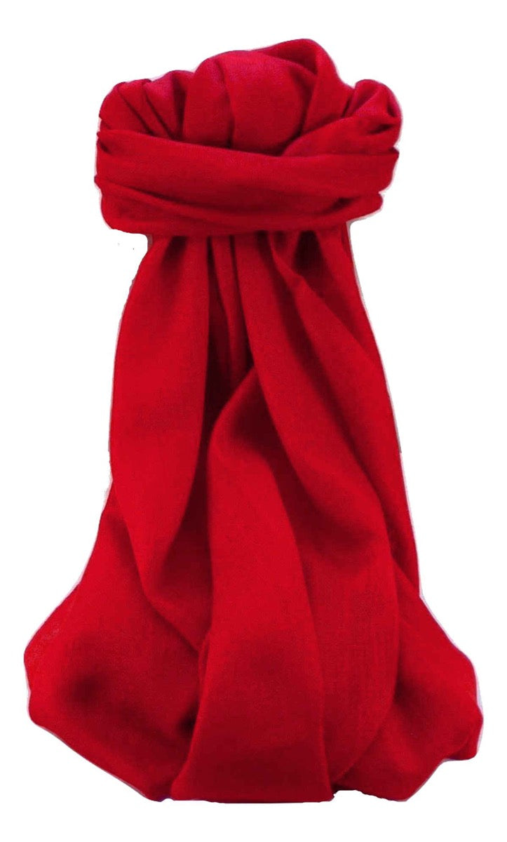 Mulberry Silk Hand Dyed Long Scarf Scarlet from Pashmina & Silk