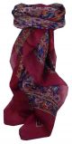 Mulberry Silk Traditional Square Scarf Har Fuchsia & Blue by Pashmina & Silk