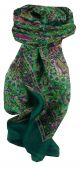 Mulberry Silk Traditional Square Scarf Har Teal by Pashmina & Silk
