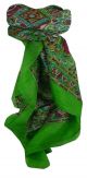 Mulberry Silk Traditional Square Scarf Har Citron Vert by Pashmina & Silk