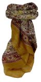 Mulberry Silk Traditional Square Scarf Jaipur Gold by Pashmina & Silk