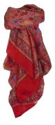 Mulberry Silk Traditional Square Scarf Goral Flame by Pashmina & Silk