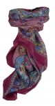 Mulberry Silk Traditional Square Scarf Donya Rose by Pashmina & Silk