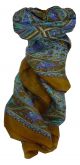 Mulberry Silk Traditional Square Scarf Dida Caramel by Pashmina & Silk