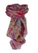 Mulberry Silk Traditional Square Scarf Chail Pink & Red by Pashmina & Silk