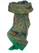 Mulberry Silk Traditional Square Scarf Chail Green by Pashmina & Silk