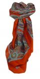 Mulberry Silk Traditional Square Scarf Aylin Terracotta by Pashmina & Silk