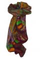 Mulberry Silk Traditional Square Scarf Aimee Wine by Pashmina & Silk