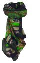 Mulberry Silk Traditional Square Scarf Aimee Black by Pashmina & Silk