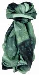 Mens Mulberry Silk Hand Painted Long Scarf Charcoal by Pashmina & Silk